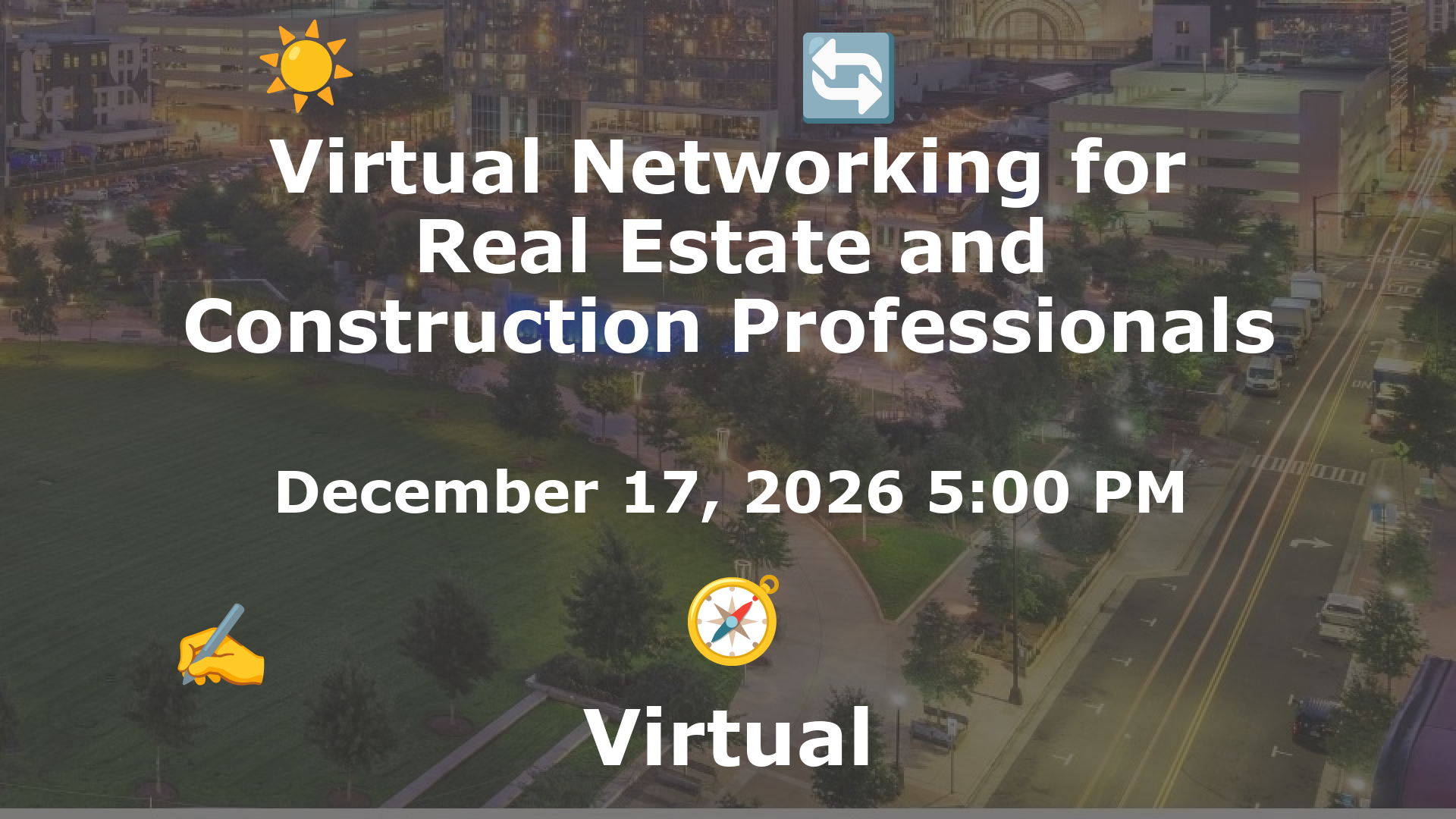 Virtual Networking for Real Estate and Construction Professionals event image